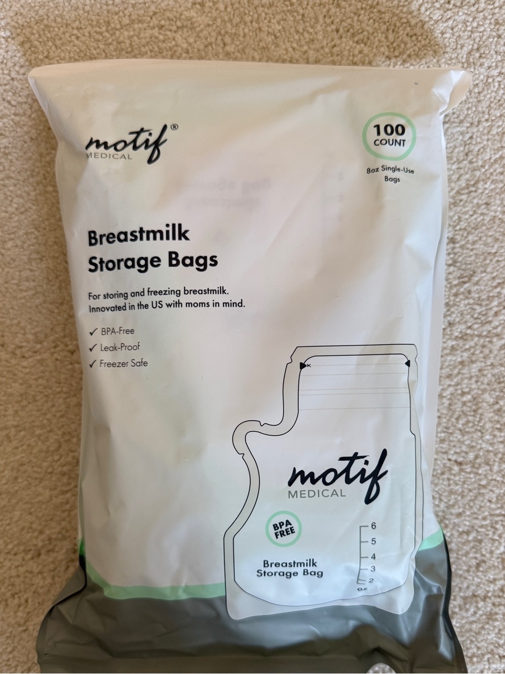 motif Medical Breastmilk Storage Bags - (100 Count) - 4 bags